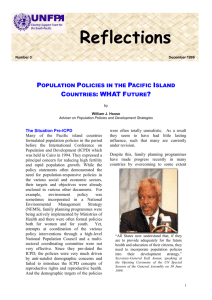 Population Policies in the Pacific Island Countries: WHAT Future?