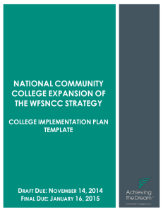 WFSNCC Implementation Plan Template