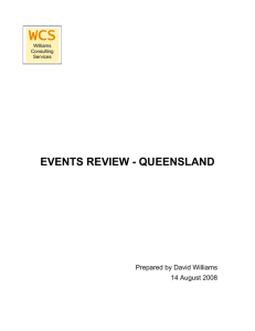 EVENTS REVIEW - Department of the Premier and Cabinet