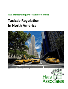 Hara Associates – Taxicab Regulation in North America DOC, 1.4 MB
