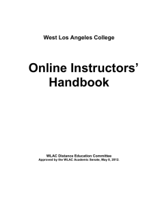 Online Instructors` Handbook