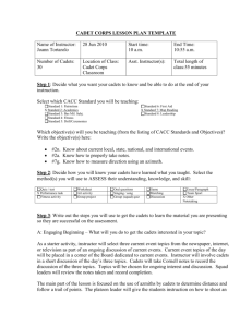 CADET CORPS LESSON PLAN TEMPLATE