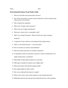 Environmental Science Exam Study Guide