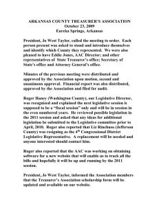Business Meeting 10/23/2009 - Arkansas County Treasurers