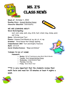 Miss Z`s Class News - Springboro Community Schools