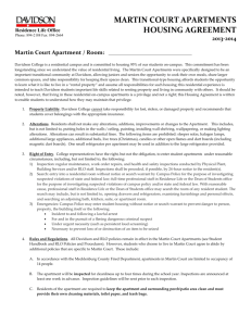 Martin Court Apartments Housing Agreement