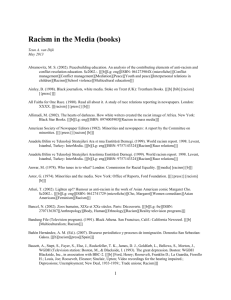 Racism and the Media (Books)