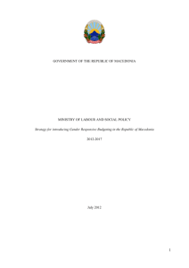 1.1. Gender responsive budgeting as a tool for incorporation of the