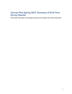 Canvas 2015 Spring Pilot Final Report