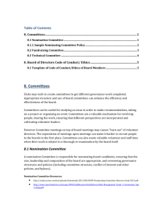 Committees and Code of Conduct Template