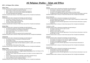 RS Islam & Ethics