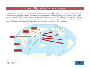 Why did Asians leave their home countries?
