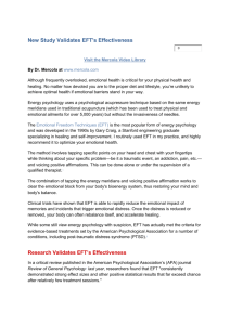 New Study Validates EFT`s Effectiveness