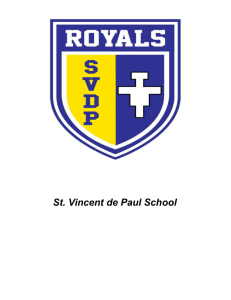 Athletic Handbook - St. Vincent de Paul Catholic School