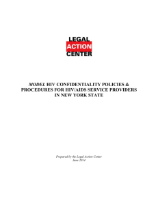 model hiv confidentiality policies and procedures