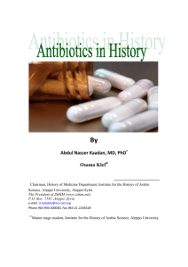 Antibiotic in history