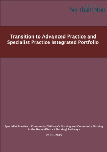 Transition to Advanced Practice and Specialist Practice Integrated