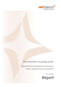 Australian Recycling Sector - Department of the Environment