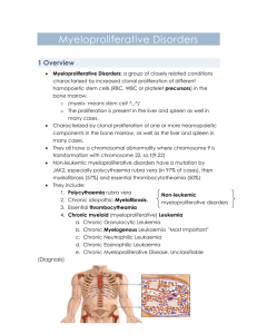 03 Myeloproliferative Disorders