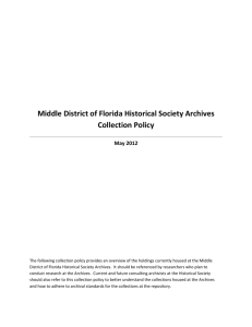 mdfl-collection-policy-draft - Middle District of Florida Historical Society