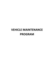 Vehicle Maintenance Program