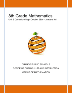 8th Grade Mathematics - Orange Public Schools