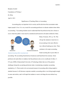 Essay 3 Teaching Accounting Ethics