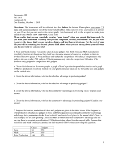 Economics 100 Fall 2013 Homework #2 Due Tuesday, October 1