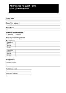 Attendance Request Form Office of the Chancellor