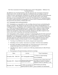 Part-Time Assessment of Classroom Effectiveness (ACE