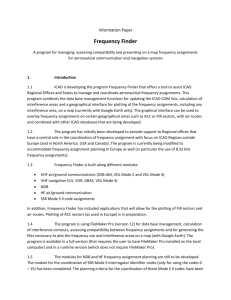 Regional WRC-15 Preparatory Workshop. Frequency Finder