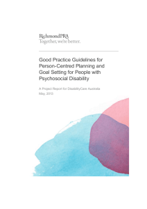 Good Practice Guidelines for Person-Centred Planning and