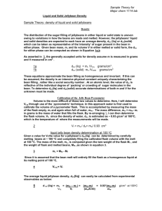 SAMPLE THEORY for DENSITY EXPERIMENT