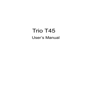 User Manual - Trio Mobiles