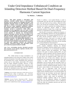 Under Grid Impedance Unbalanced Condition an Islanding