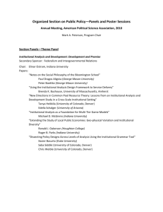 Panels and Posters - American Political Science Association