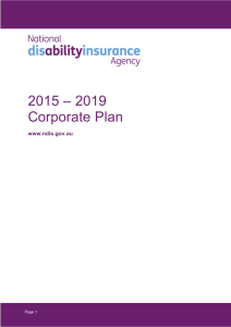 NDIA Corporate Plan 2015-19