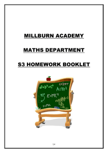 S3 Level 4 to National 5 Homework Booklet