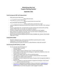 Program Planning Checklist Form