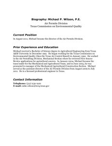 Biography: Michael P. Wilson, PE