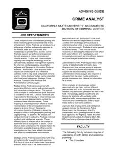 Crime Analyst - California State University, Sacramento