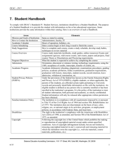 H.7. Student Handbook