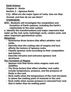Section 2 – Igneous Rocks