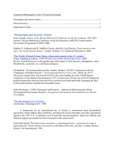 Annotated Bibliography on the UN and Environment