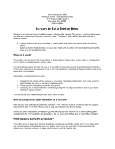 Surgery for broken bone