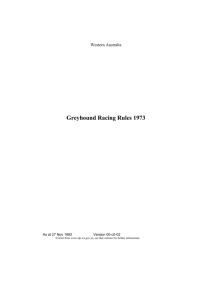 Greyhound Racing Rules 1973 - 00-c0-02