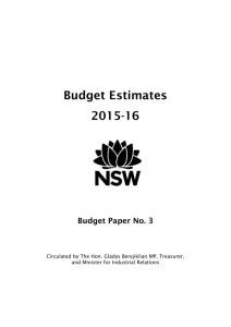 2015-16 Budget Papers - Budget Paper 3 - Budget Estimates