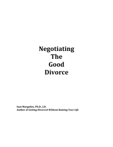 Negotiating The Good Divorce (Word)