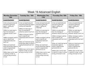 Week 19 Advanced English 6