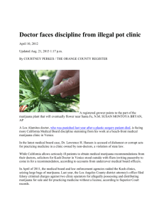 Doctor faces discipline from illegal pot clinic, 4